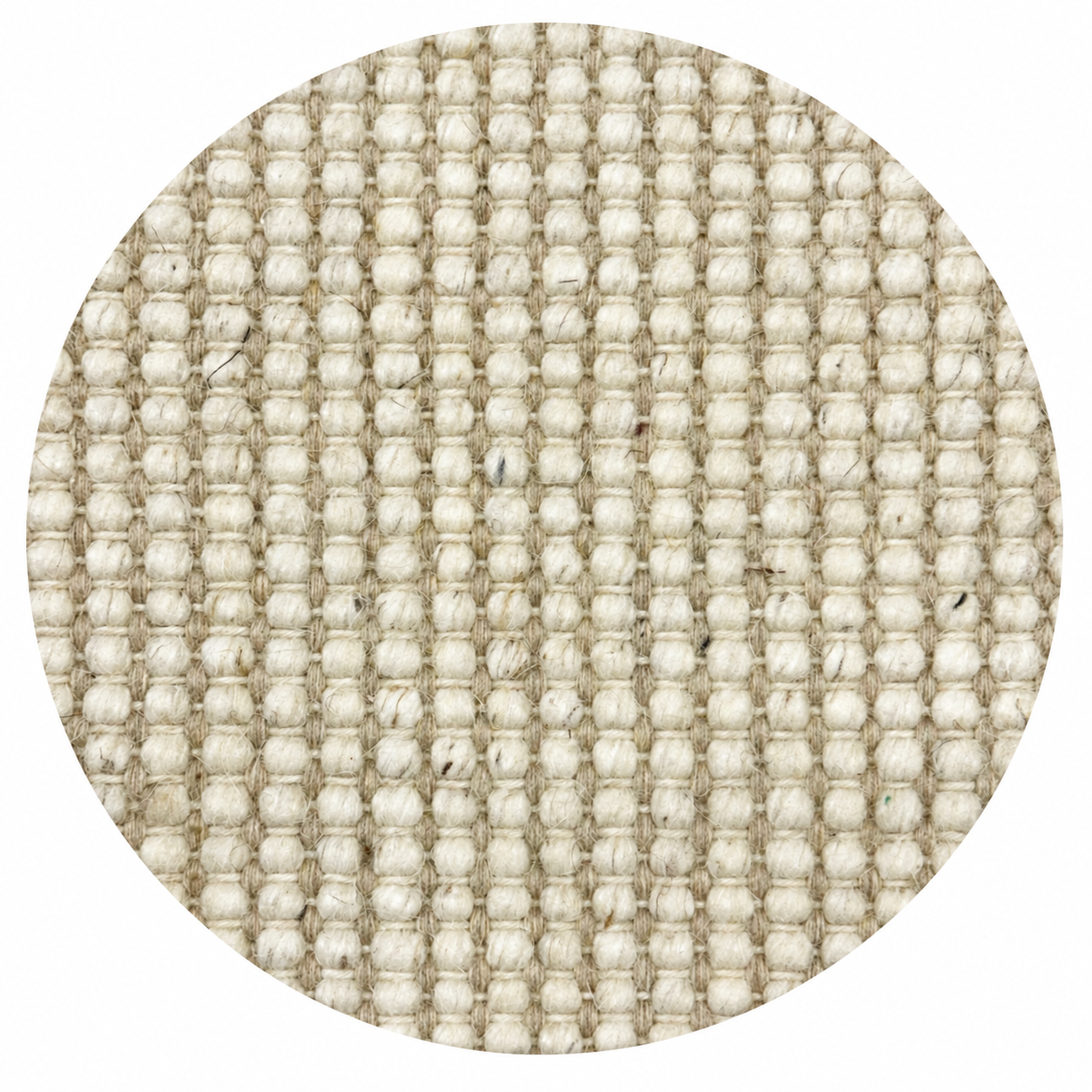 Rond Vloerkleed Xilento Woolly Creme