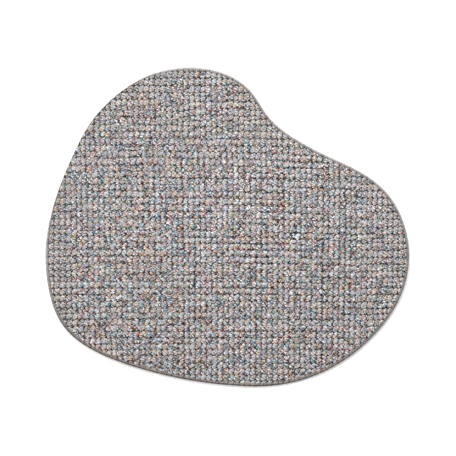 Vloerkleed Xilento Pebble Twist Steel | Organisch ø 200 cm