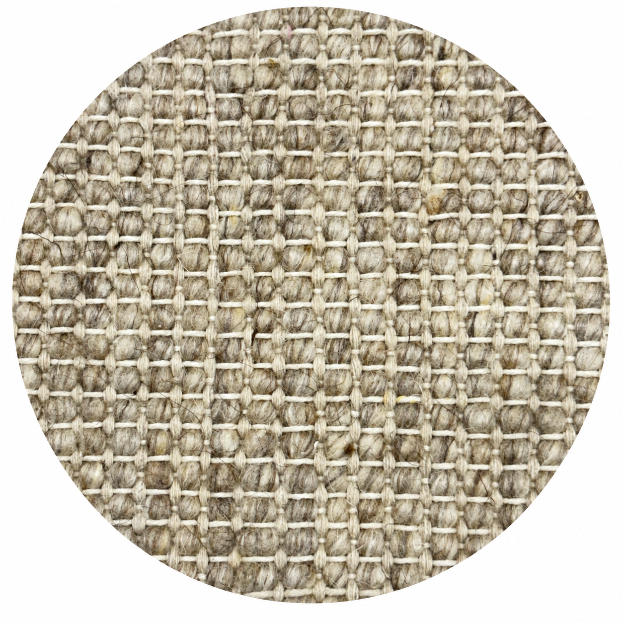 Rond Vloerkleed Xilento Woolly Taupe